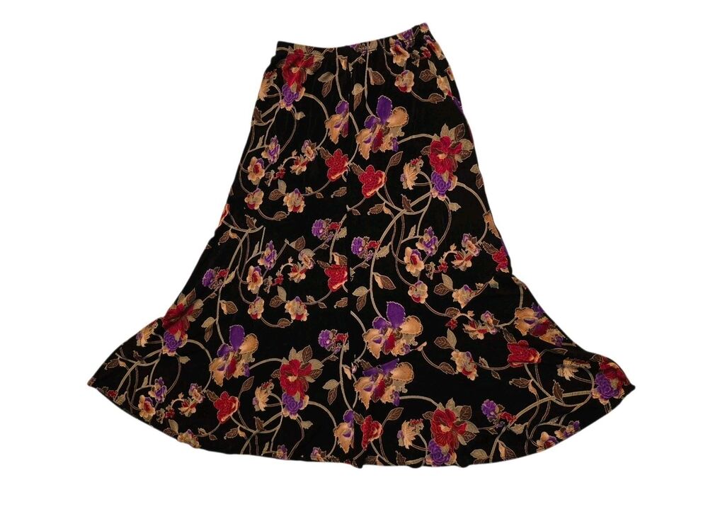 West End M Petite Skirt Midi Slinky Liquid Knit Whimsigoth Fairy Grunge